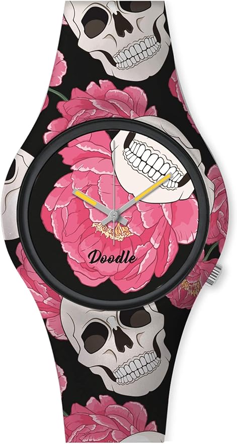 Montre Doodle Santa Muerte Mood Fleur Rose