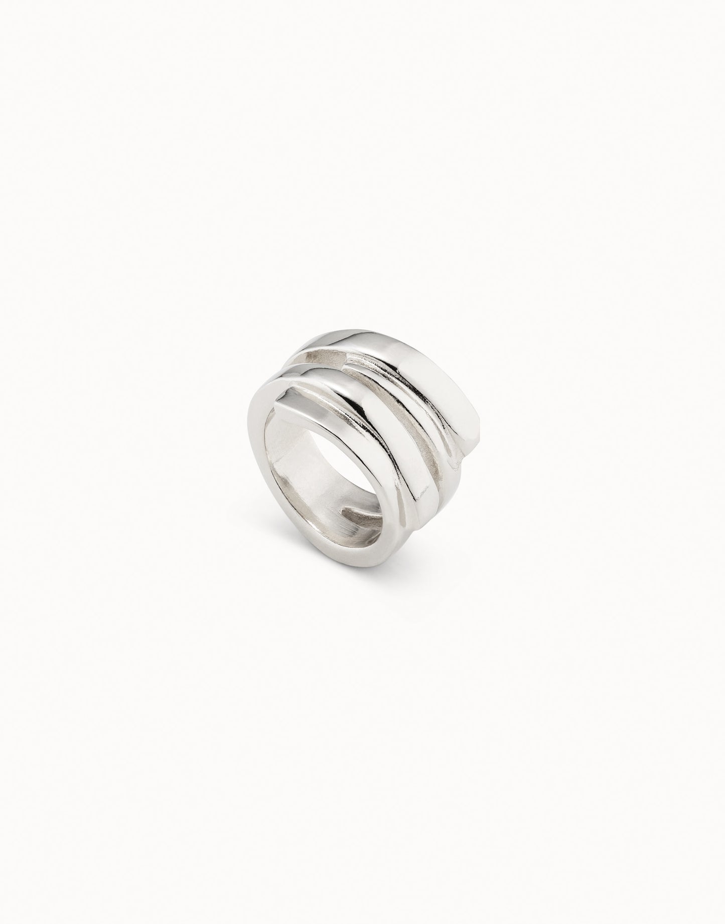 Irregular sterling silver plated ring