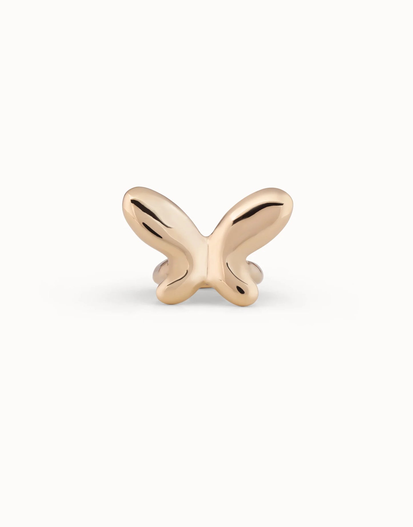 18K gold plated ring with a medium butterfly shape