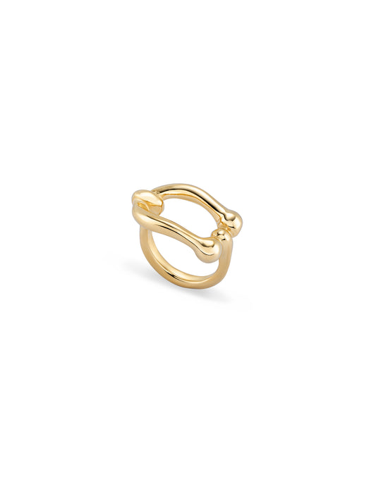 Anillo bañado en oro 18k