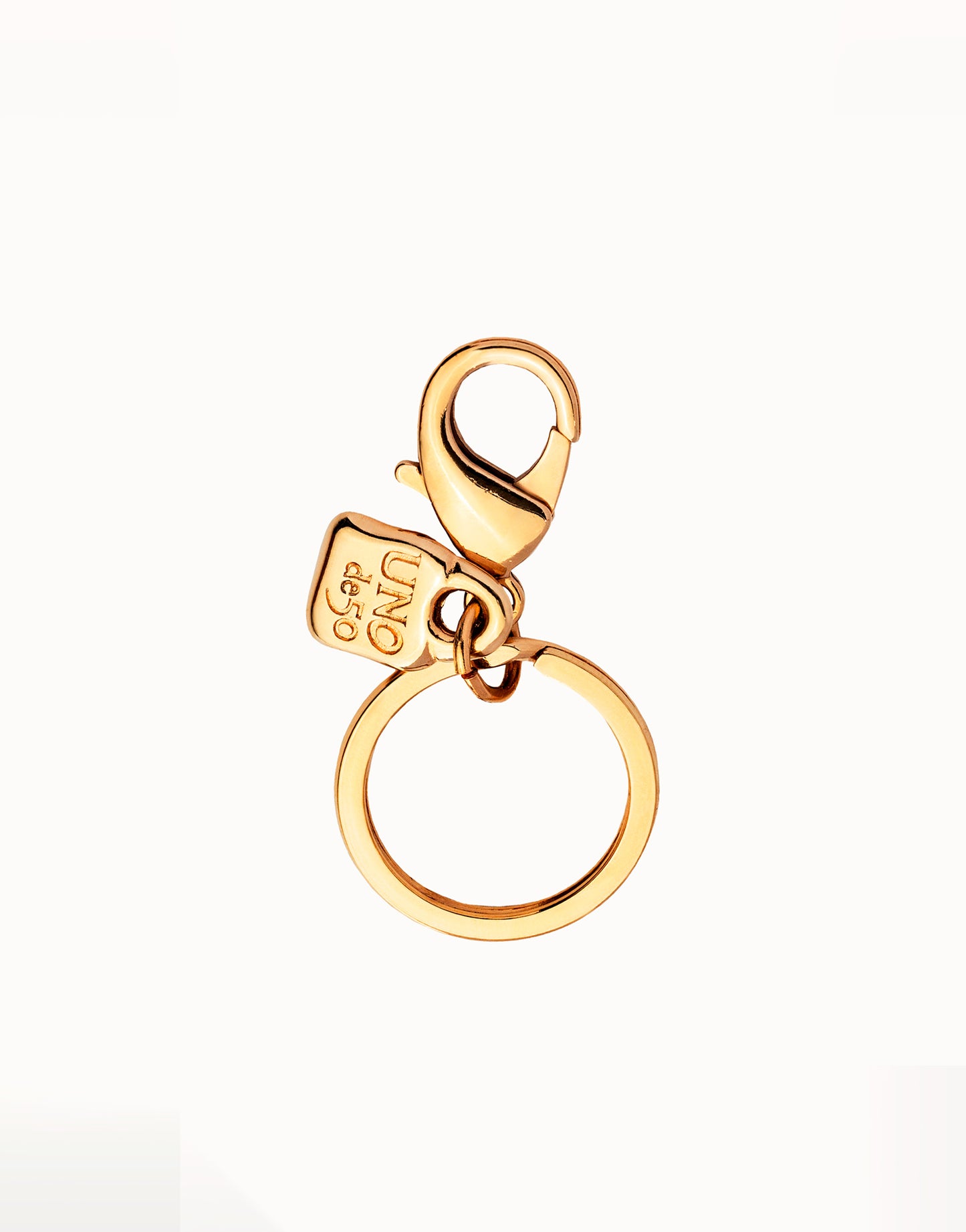 Unode50 unisex keychain plated in 18K gold