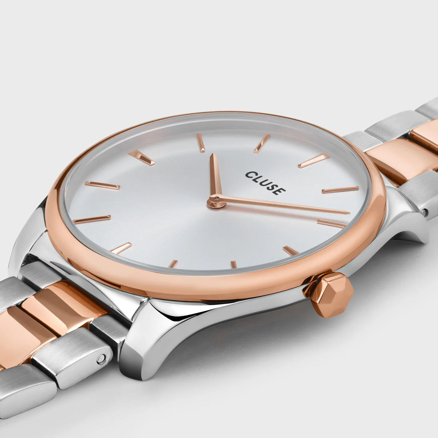 Féroce Steel, White, Rose Gold/Silver Colour