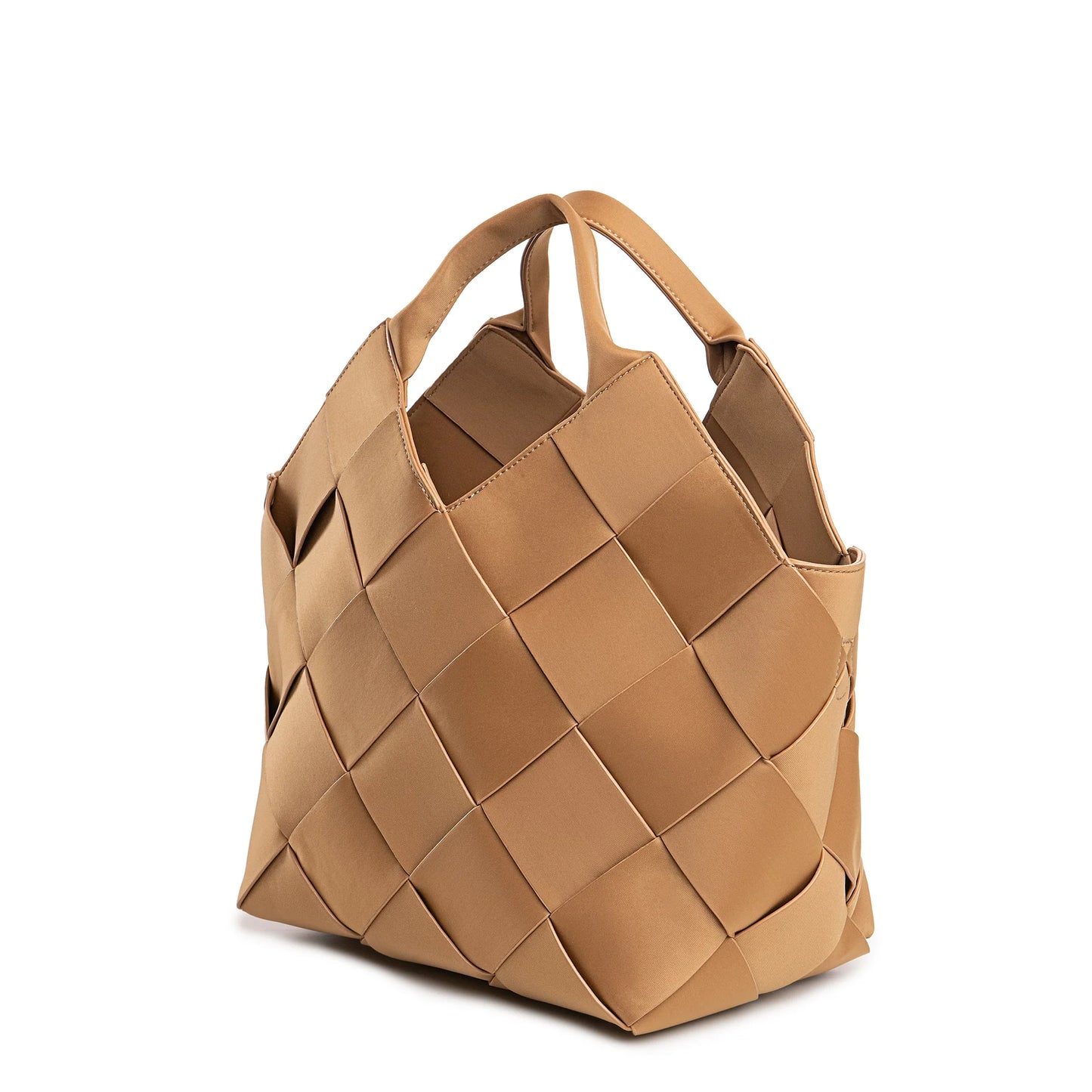 Paris L. Bolso trenzado rombo beige