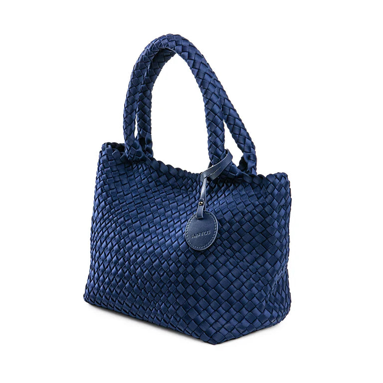 BASIC. NAVY BLUE BRAIDED NEOPRENE BAG