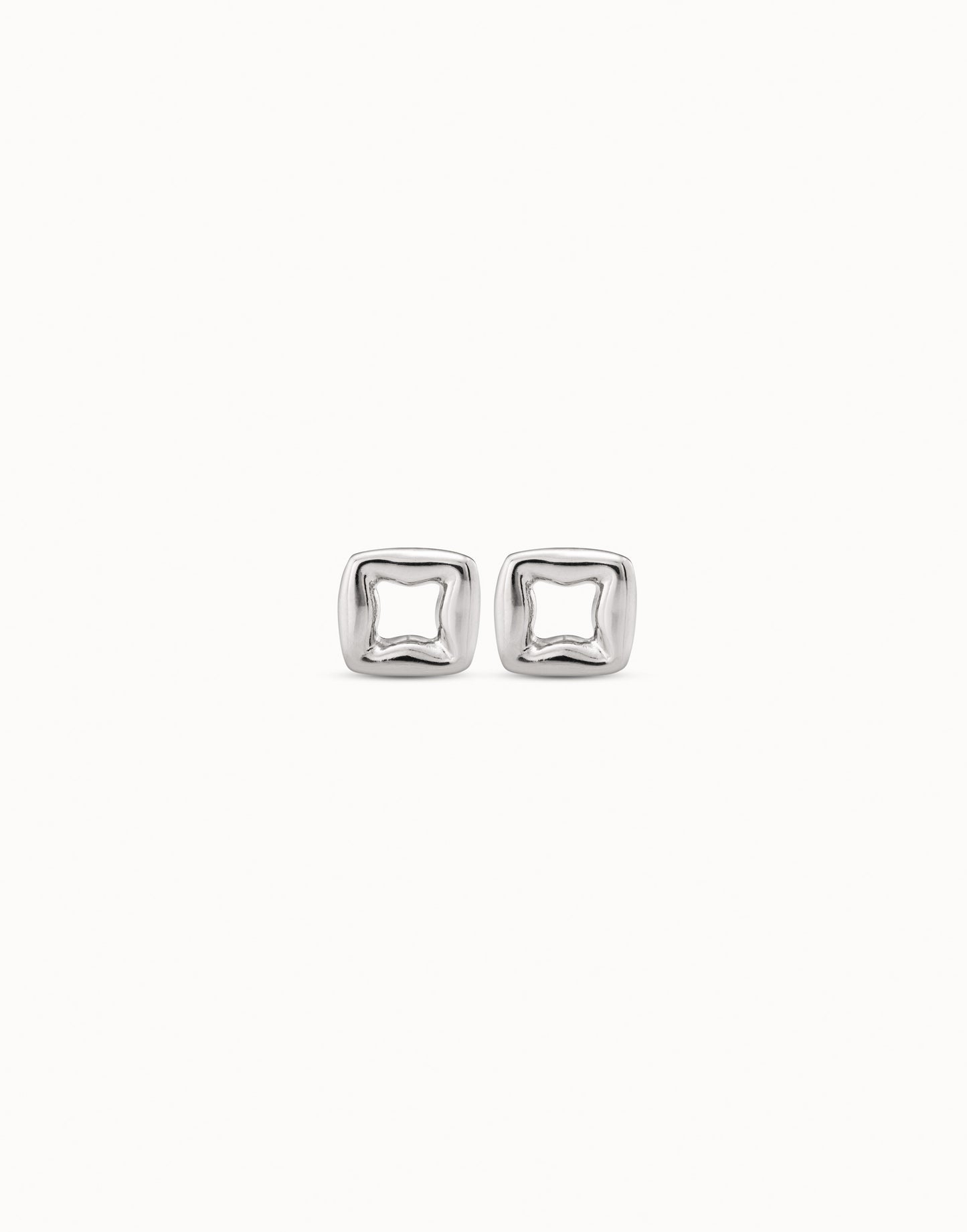 Sterling silver plated small link earrings