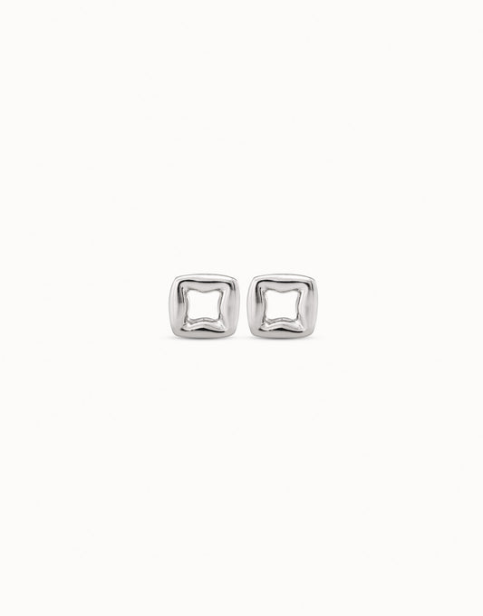 Sterling silver plated small link earrings