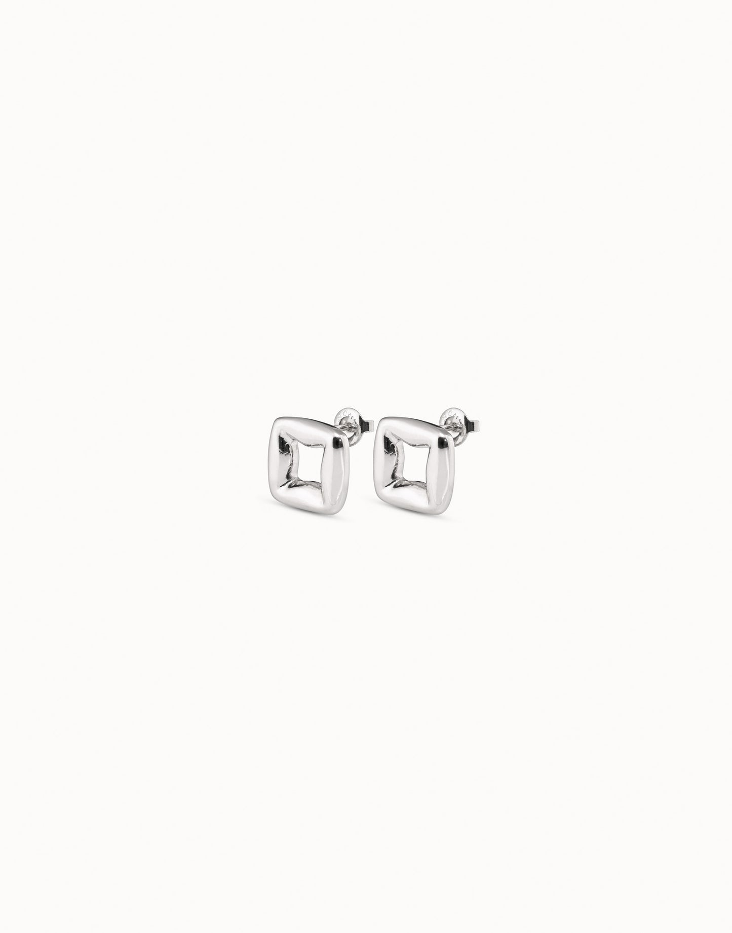 Sterling silver plated small link earrings