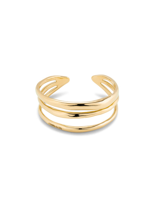 18k gold plated rigid bracelet