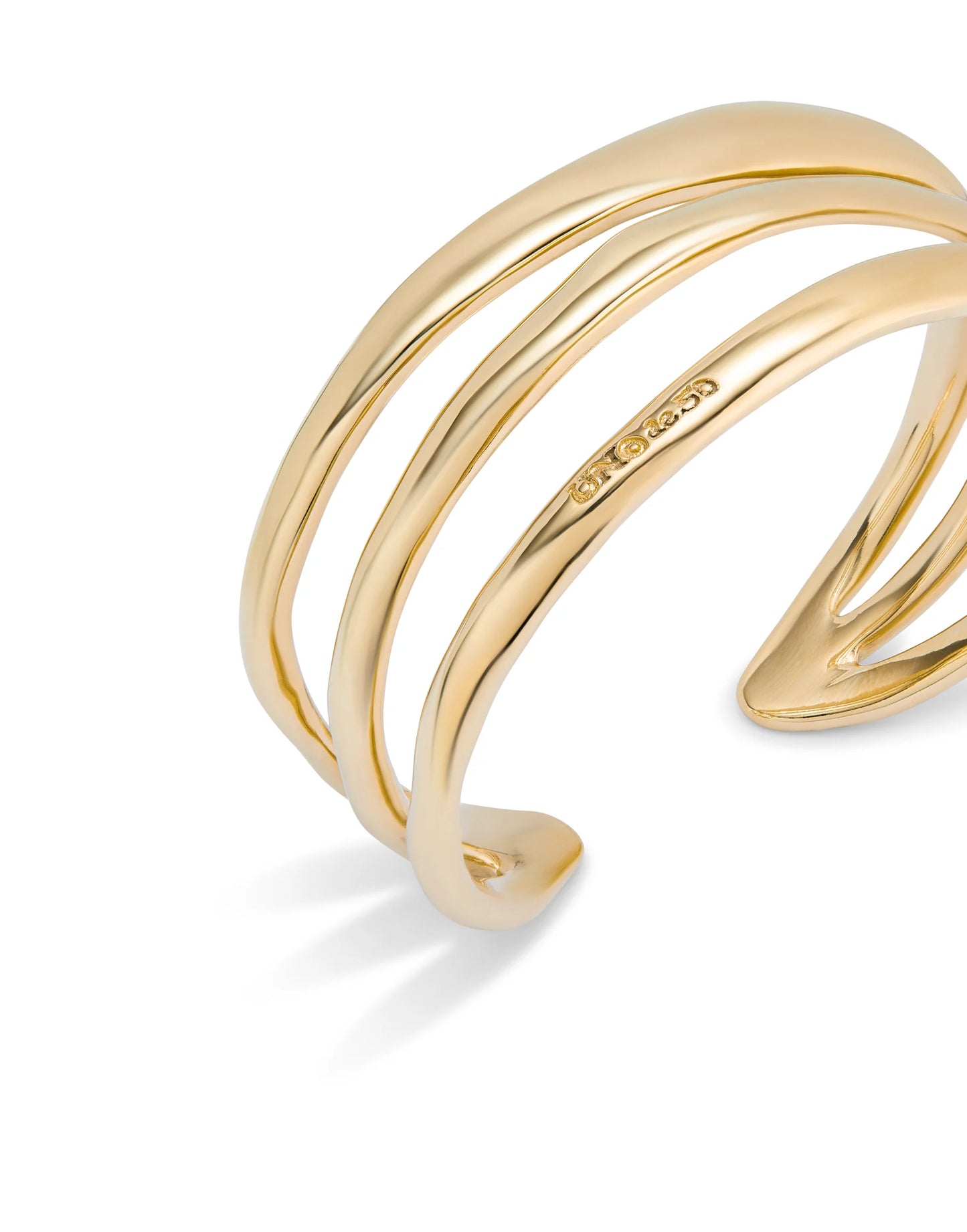 18k gold plated rigid bracelet