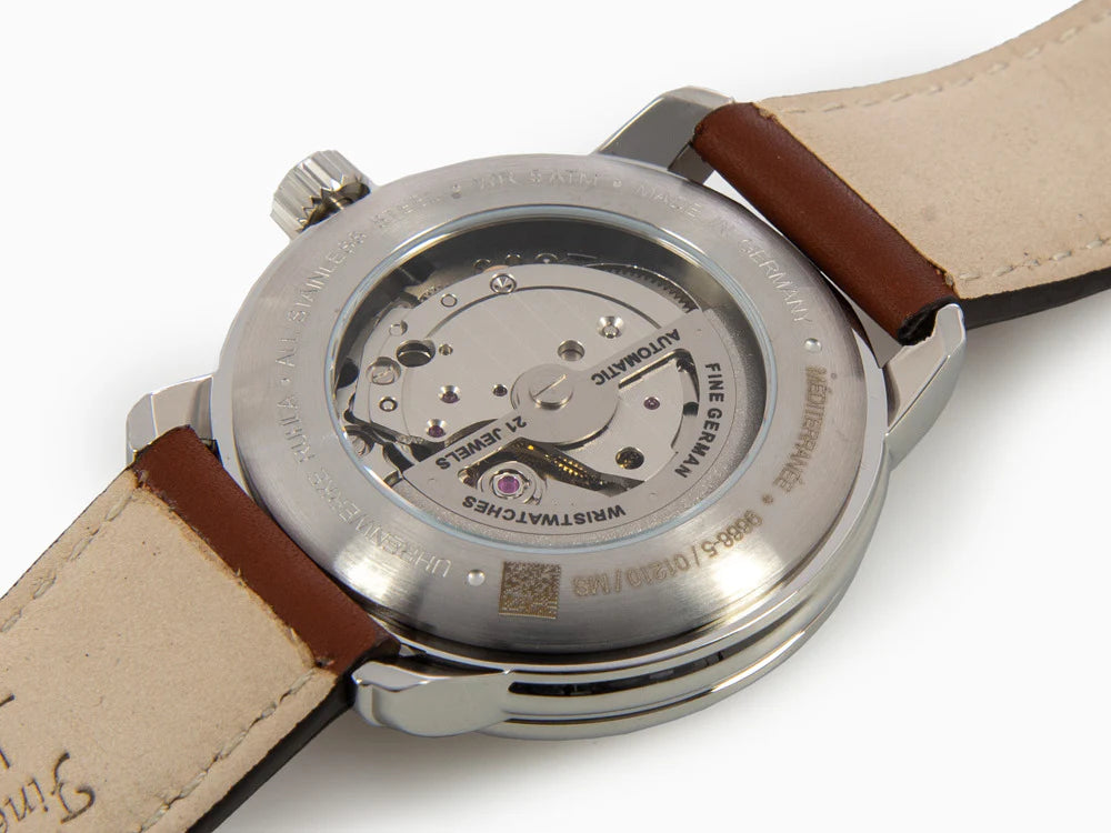 Zeppelin Méditerranée with Open Heart Automatic Watch, Beige, 40 mm, 9666-5