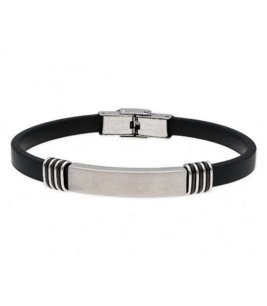 Pulsera piel y acero - 84BA713