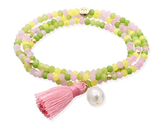 Pulsera ZEN BRITISH ROSE con perla